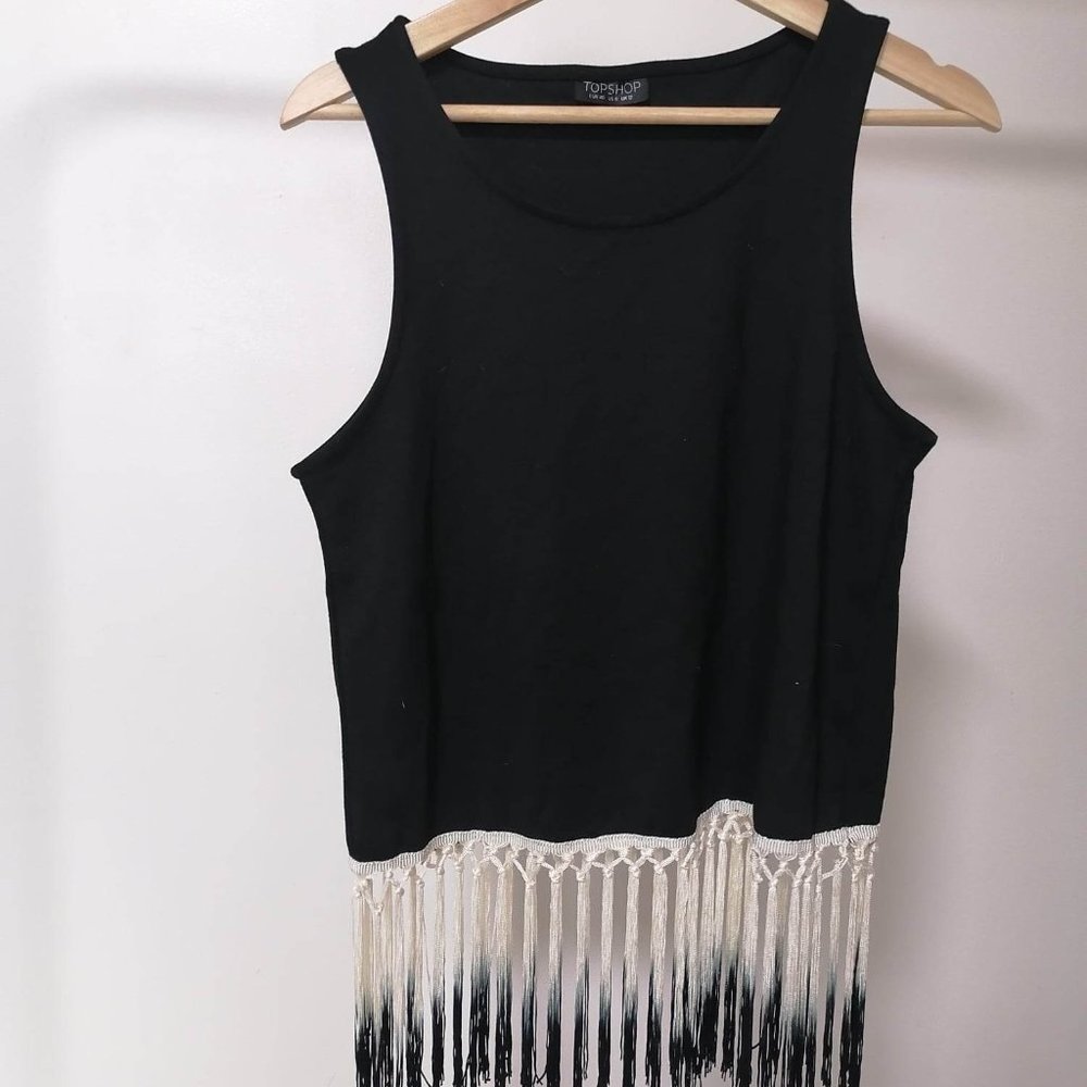 Topshop fringe top